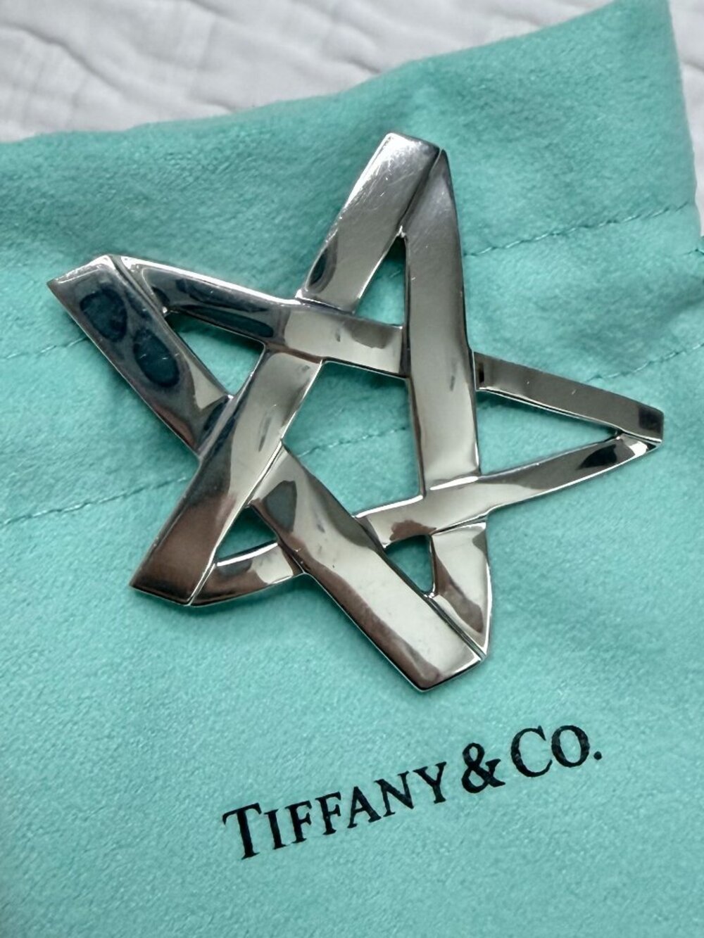 Vintage Tiffany & Co Paloma Picasso Sterling Silver 925 Star Brooch Pin +